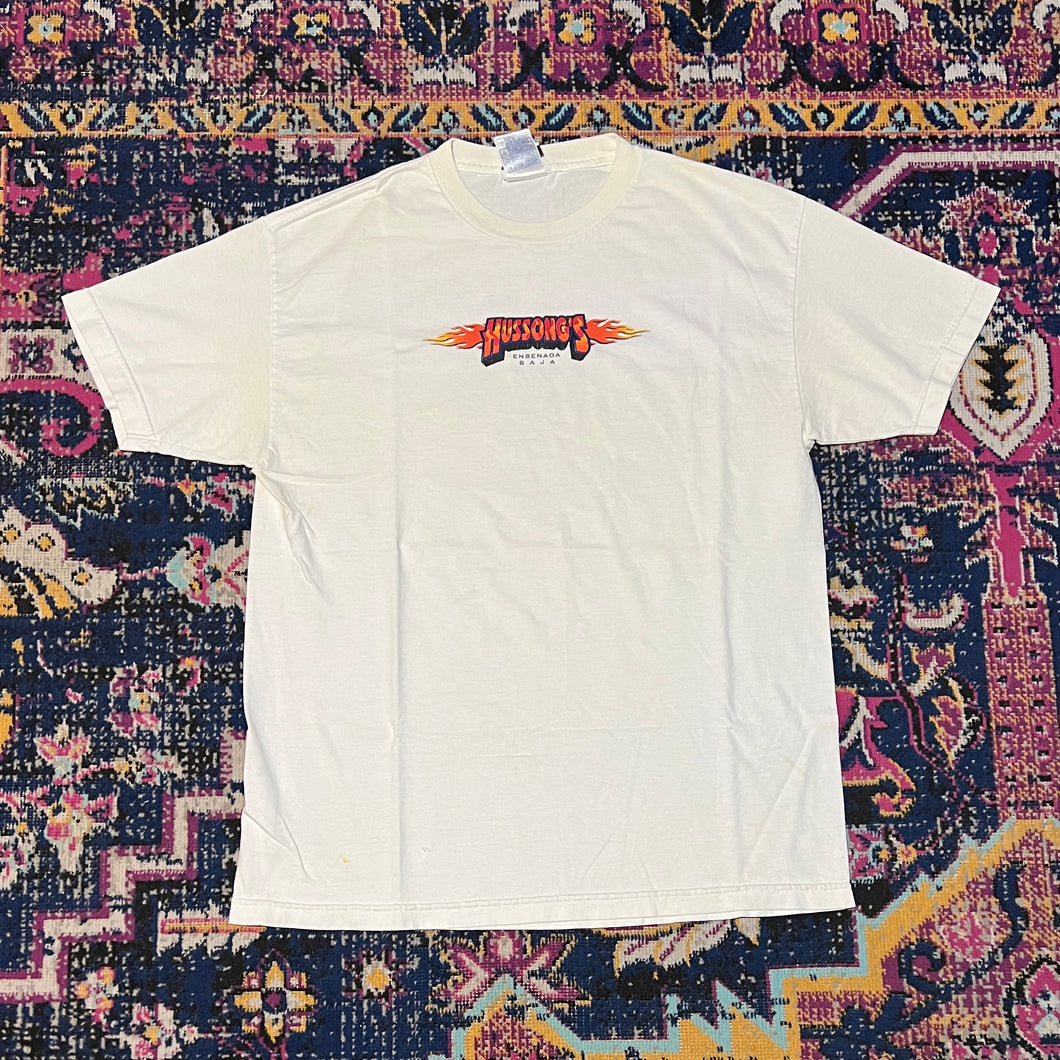 Vintage Hussongs Baja Racing Ensenada Off Road Racing Shirt Size Large